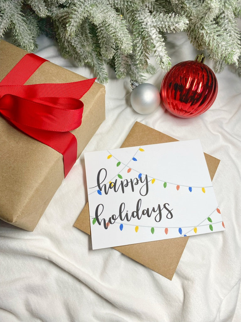 Happy Holidays Lights Card