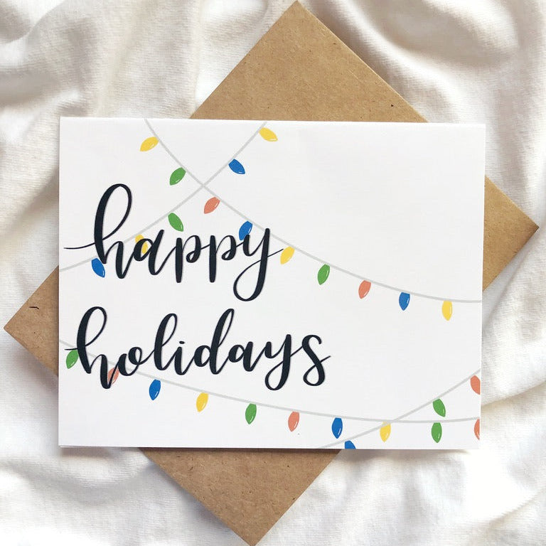 Happy Holidays Lights Card