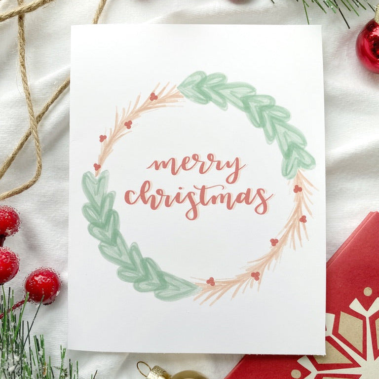 Christmas Wreath Card