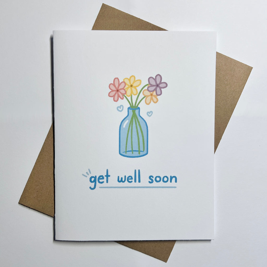 Get Well Soon Flowers Card
