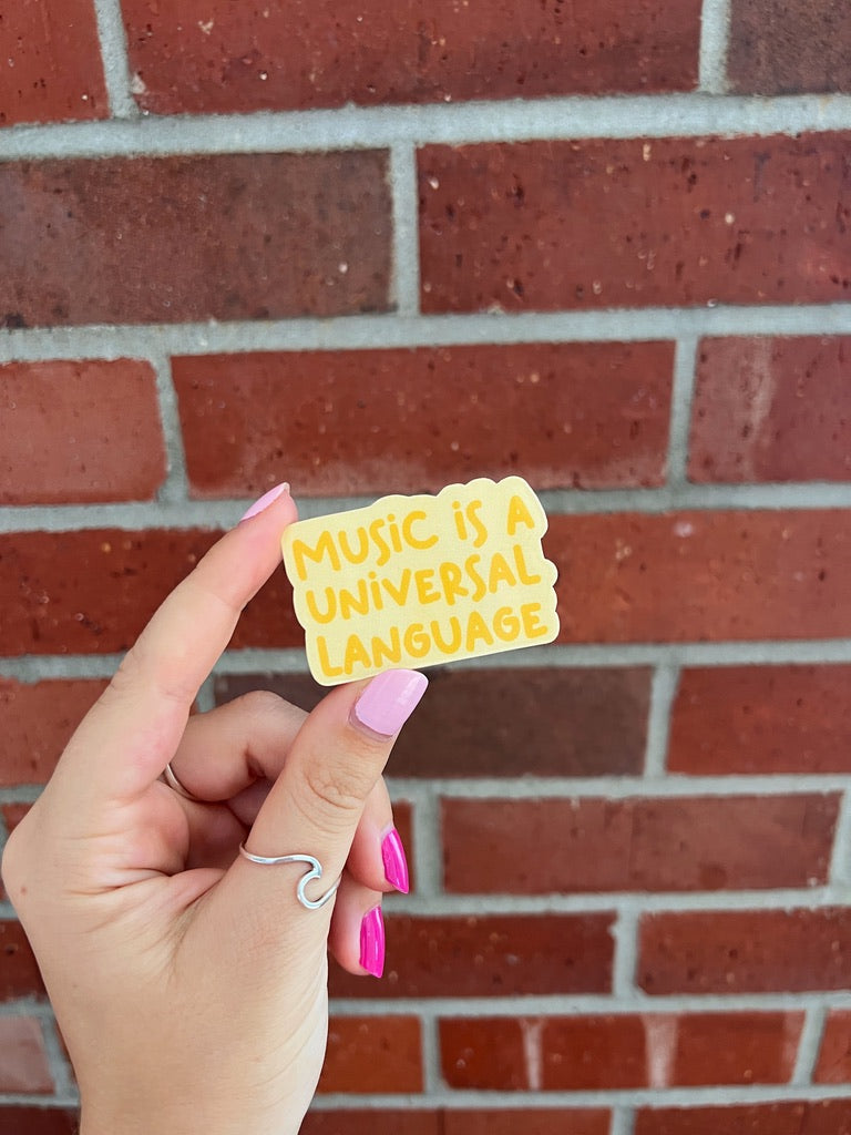 Music is a Universal Language Sticker