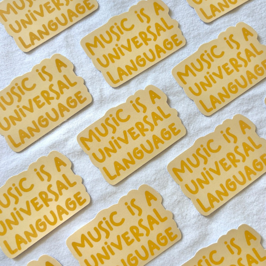 Music is a Universal Language Sticker