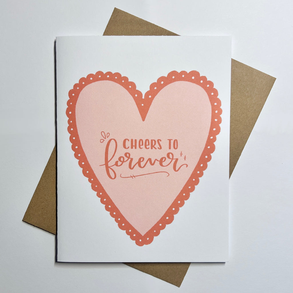 Cheers to Forever Wedding Card
