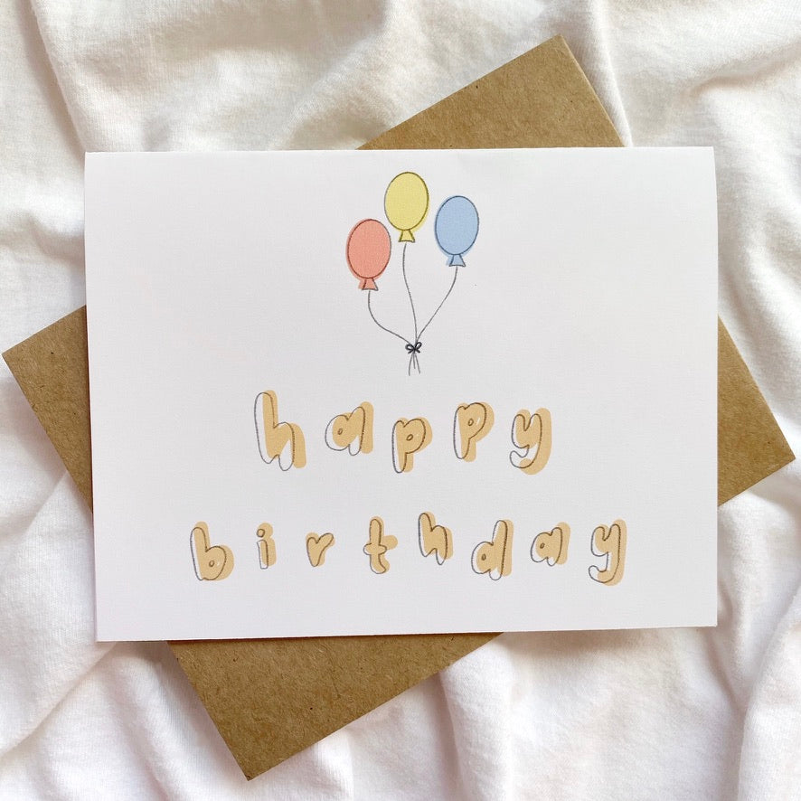 Happy Birthday Balloons Card