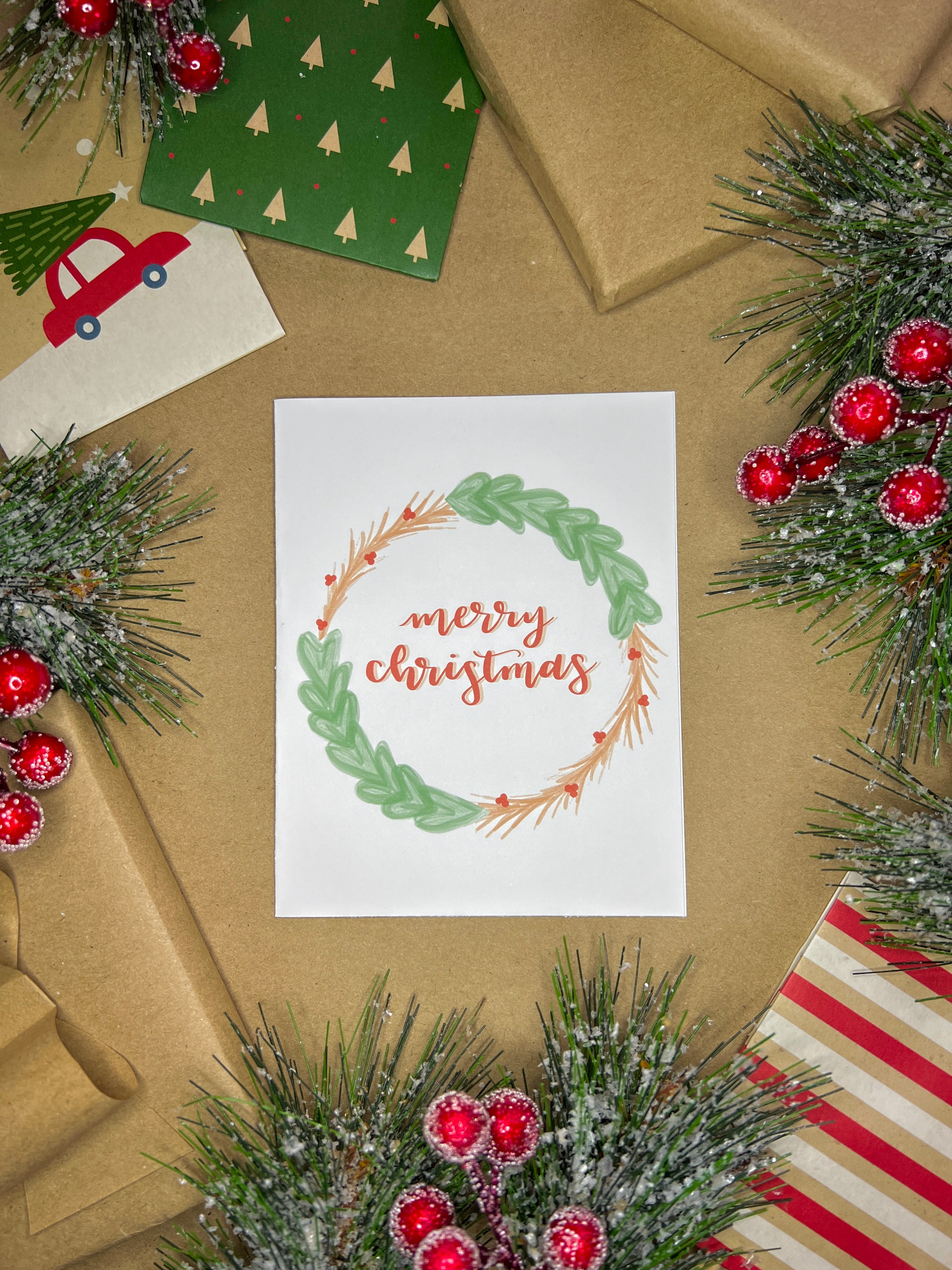Christmas Wreath Card