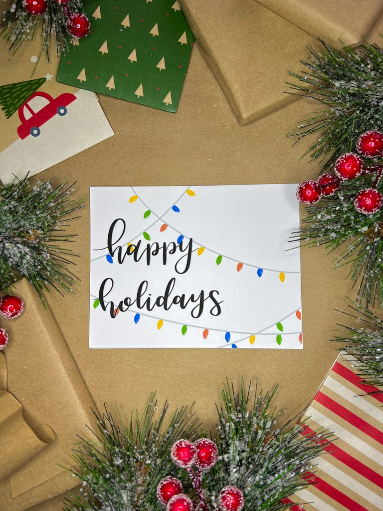 Happy Holidays Lights Card
