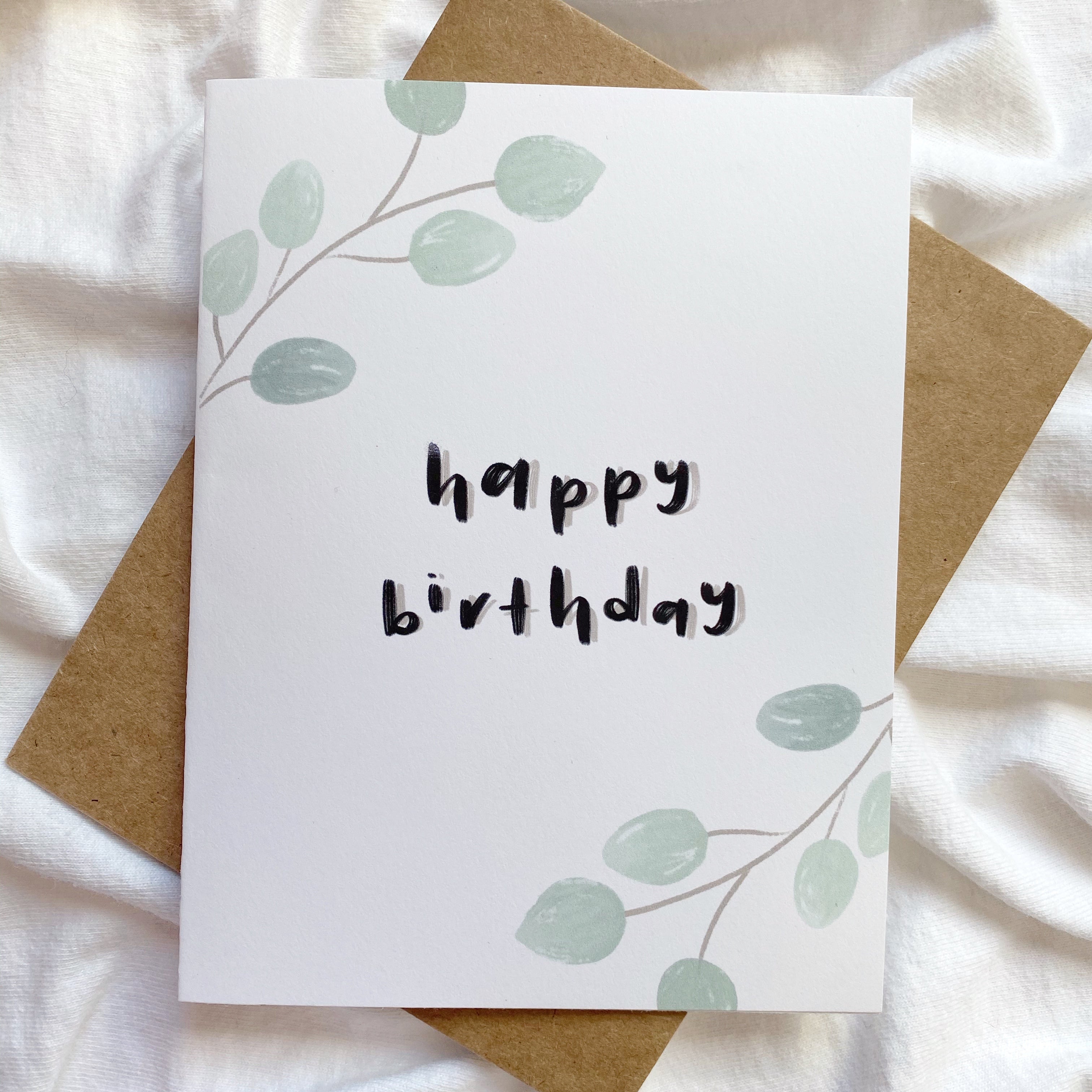 Happy Birthday Eucalyptus Card