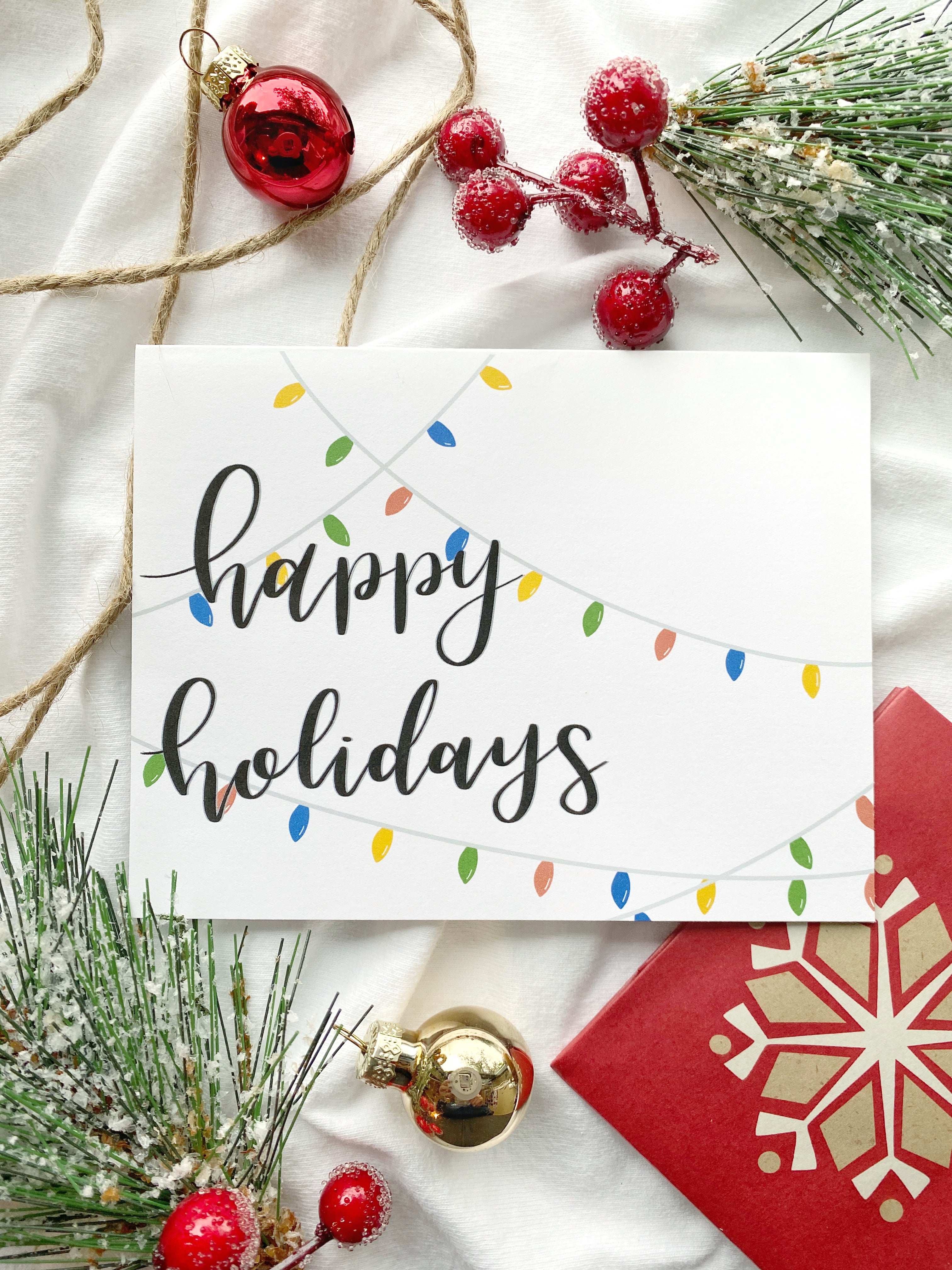 Happy Holidays Lights Card