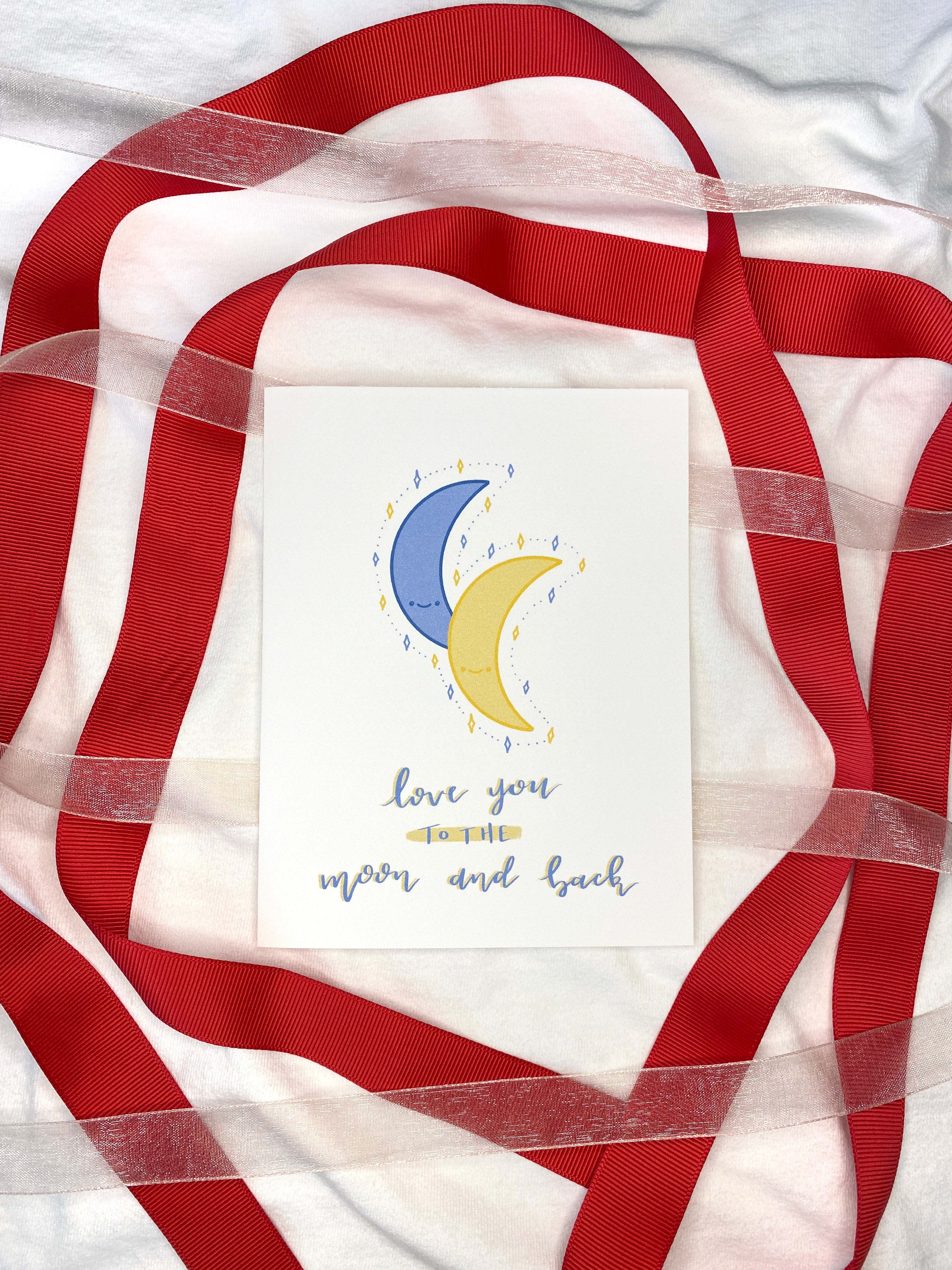 Love You to the Moon Card