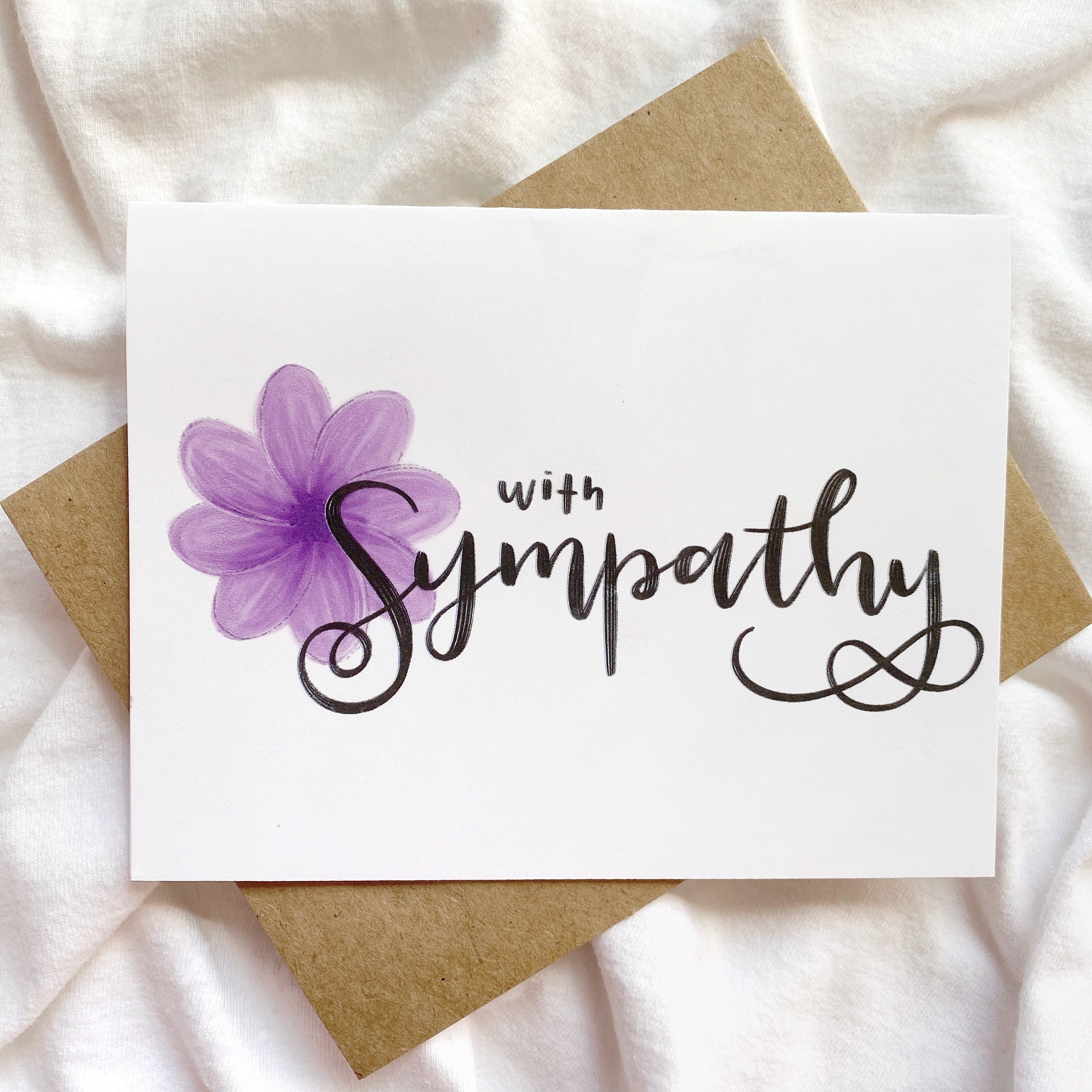 Purple Flower Sympathy Card
