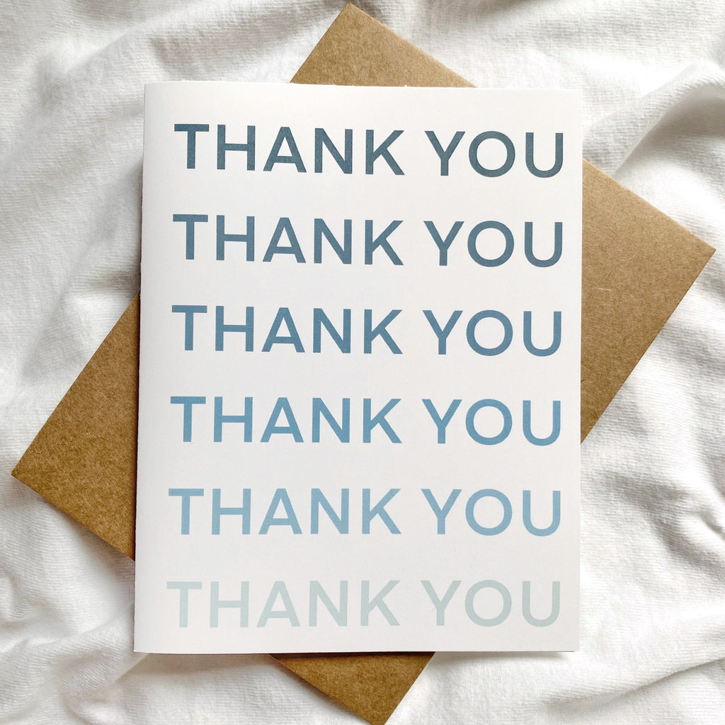 Thank You Repeated Blue Card